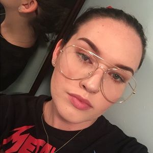 Gold rim and black rim aviator glasses